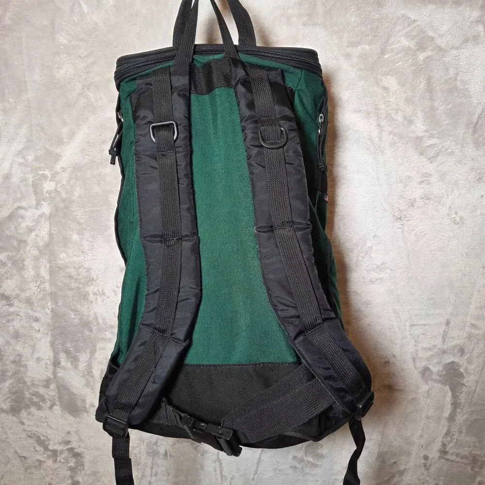 Vintage 90s Eastpak Backpack USA Green Travel Hiking Utility Pack